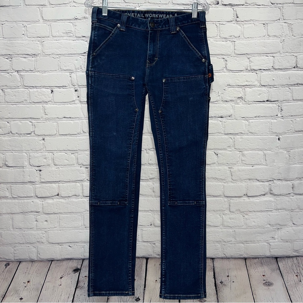 Dovetail Workwear Women’s The Maven Slim Fit Mid Rise Straight Jeans Size 8